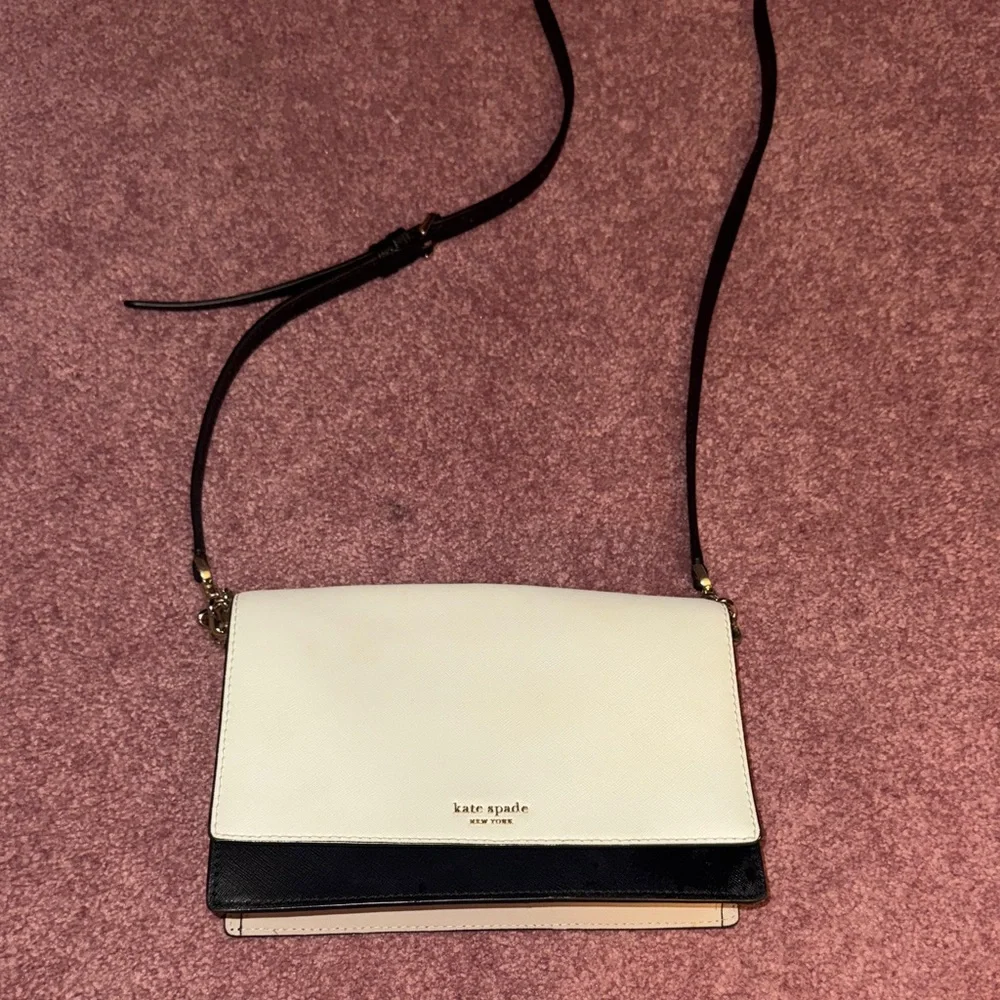 Kate Spade Elegant Black and Cream Crossbody Bag - Picture 1 of 5